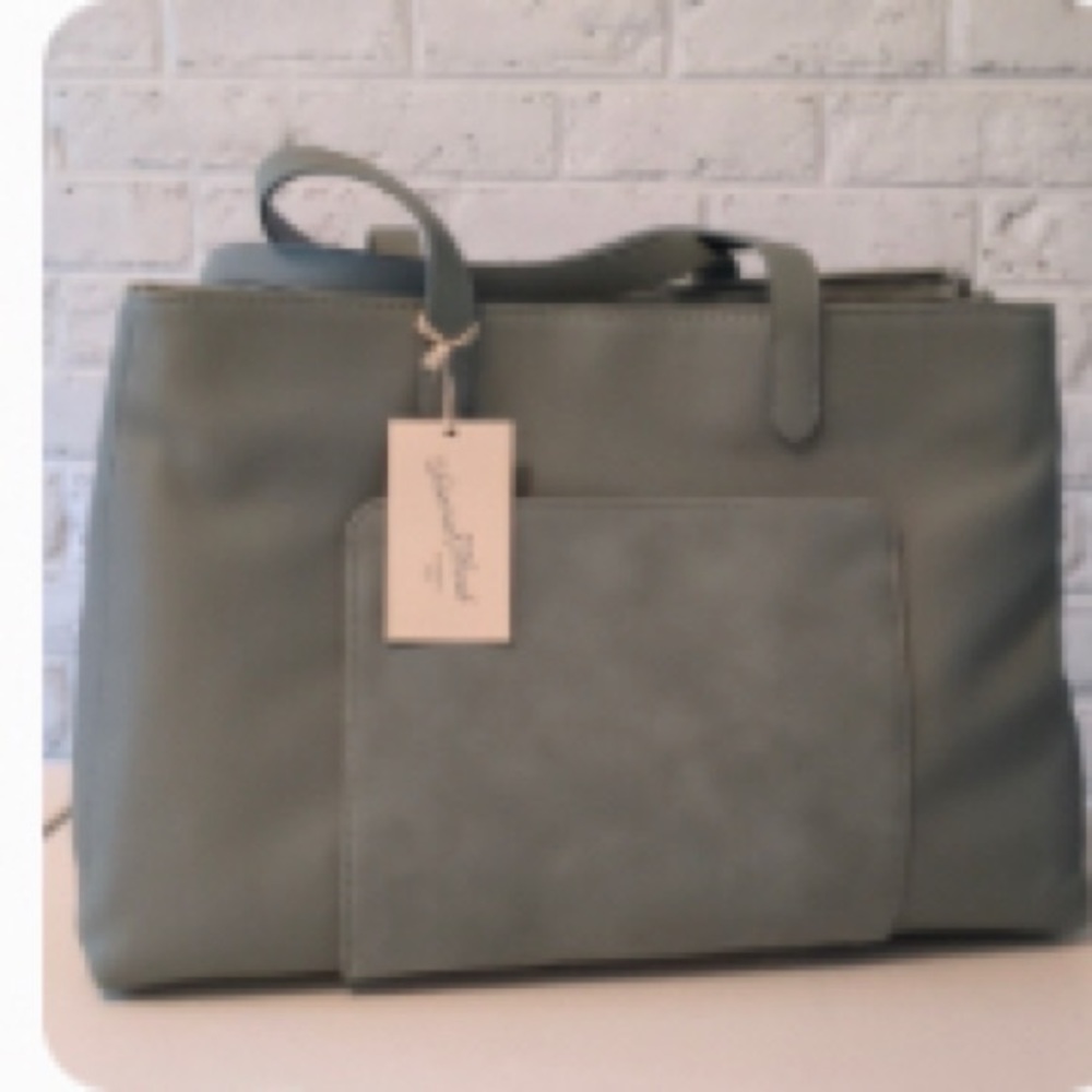 NWT Universal Thread Cayden Triple Compartment Tote Handbag Gray